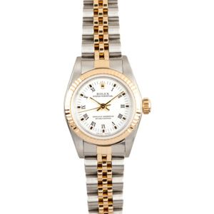 Rolex Ladies White Roman Oyster Perpetual 76193