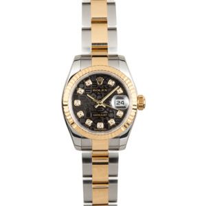 Rolex Ladies Datejust 179173 Black Diamond