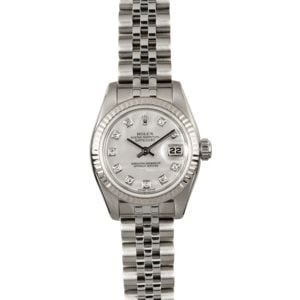 Rolex Ladies Datejust 179174 Diamond 100% Authentic