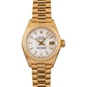 Ladies Rolex President 69138 White Dial