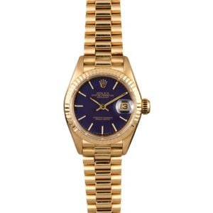 Used Rolex Ladies President 69178 Blue Dial