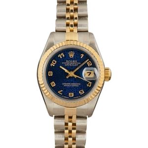 Rolex Lady Datejust 69173 Blue Arabic Dial