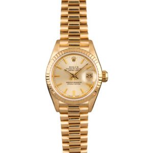 Rolex Ladies Datejust 69178 Champagne President