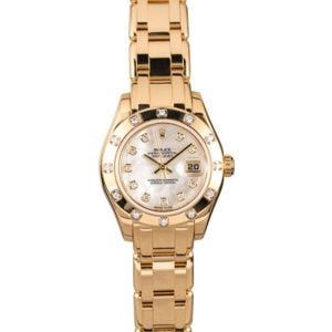 Ladies Rolex Pearlmaster 80318 Diamond Dial