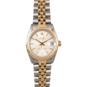 Midsize Rolex Datejust 68273 Tapestry Dial