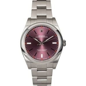 Rolex Oyster Perpetual 114300 Red Grape with Factory Stickers