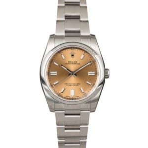 Unworn Rolex Oyster Perpetual 116000 White Grape Dial