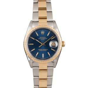 Rolex Oyster Perpetual Date 15223 Blue Index Dial