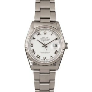 PreOwned Rolex Steel Datejust 16234 White Roman Dial