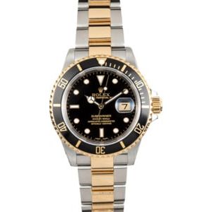 Rolex Submariner 16613 Two-Tone Black Bezel