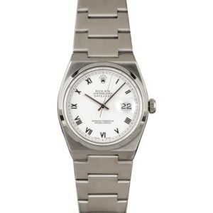 Steel Rolex OysterQuartz 17000 White Roman Dial