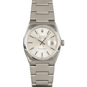 Used Rolex Oysterquartz Datejust 17000 Silver Dial