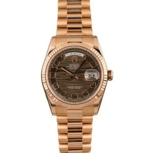 Pre Owned Rolex President 118235 Bronze Wave Dial