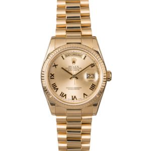 Rolex President 118238 Champagne Roman