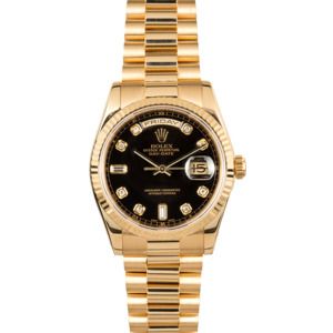 Rolex President 118238 Black Diamond Dial