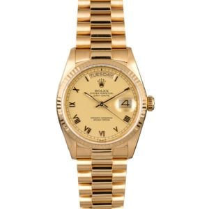 Rolex President 18038 Champagne Roman