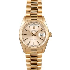 Used Rolex President 18038 Yellow Gold Watch