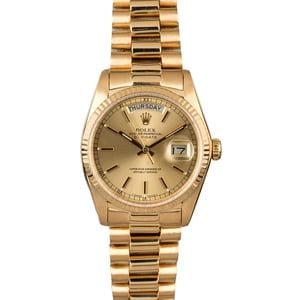 Pre Owned Rolex Champagne President 18038 t