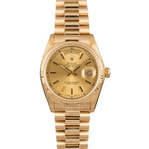 Pre Owned Rolex President 18038 Champagne