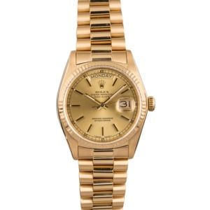 Pre Owned Rolex President 18038 18K Yellow Gold