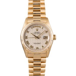 Used Rolex President 18038 Ivory Pyramid Dial