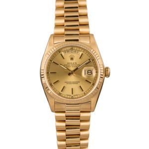 Used Rolex President 18038 Champagne