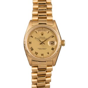 Used Rolex President 18038 Champagne Roman Dial T