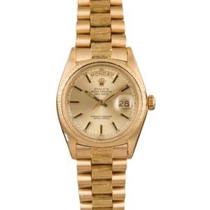 Pre-Owned Rolex President 1807 Barked Finish