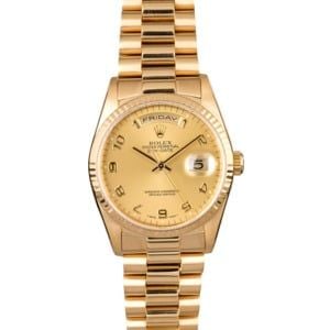 Rolex President 18238 Champagne Arabic Dial