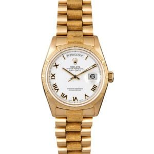 Men's Rolex President 18248 White Roman