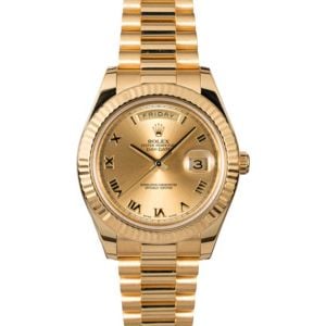 Rolex President 218238 Champagne Roman Dial