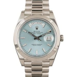 Rolex President 228206 Ice Blue Dial Platinum