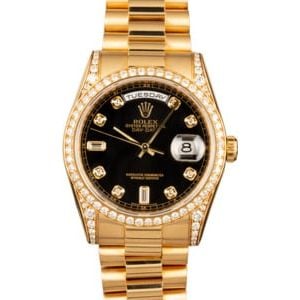 Pre-Owned Rolex President Day-Date 118388 18k Yellow Gold