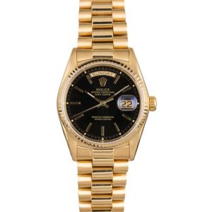 Pre Owned Rolex Presidential 18038 Black