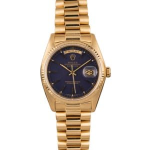 Pre-Owned Rolex President 18038 Blue Dial T