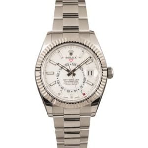 Pre Owned Rolex Sky-Dweller 326934 White Luminous Dial