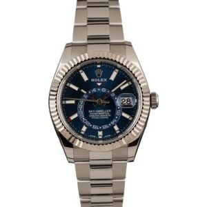 Unworn Rolex Steel Sky-Dweller 326934 Blue Dial T