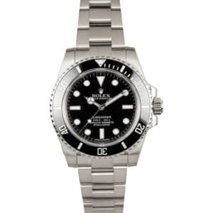 Rolex Submariner 114060 Ceramic Bezel No Date