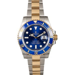 Rolex Submariner 116613 Sunburst Blue Dial with Factory Stickers