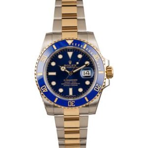 Used Rolex Submariner 116613 Two Tone with Sunburst Blue