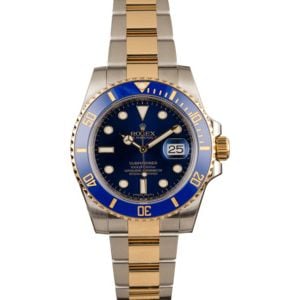 Pre-Owned Rolex Submariner 116613 Sunburst Blue Watch T