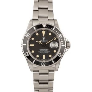 Vintage 1982 Rolex Submariner 16800 Feet First Dial