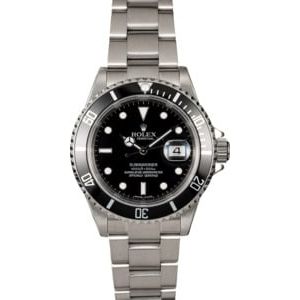 Rolex Submariner 16610 No Holes Steel Case