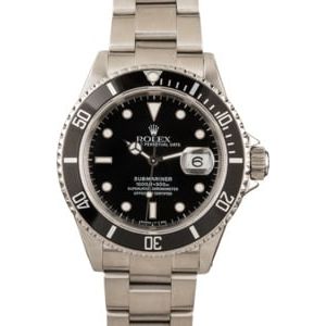 Rolex 16610BKSO Submariner Black Dial