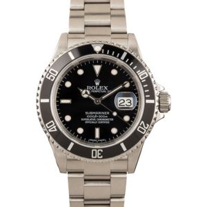 Rolex Steel Submariner 16610 No Holes