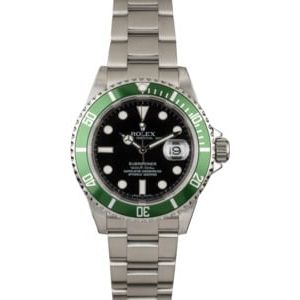 Rolex Submariner 16610V Serial Engraved 'Kermit'