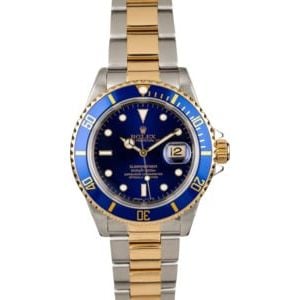 Rolex Submariner 16613 Blue Two Tone Men's Watch