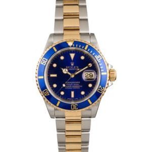 Pre-Owned Rolex Submariner 16613 Faded Blue Dial