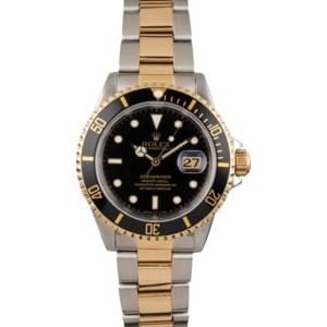 Used Rolex Submariner 16613 Black Tritium Dial