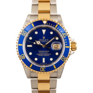 Rolex Submariner 16613 Blue Luminescent Dial